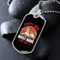 Dog Have His Day Pink Necklace Stainless Steel or 18k Gold Dog Tag 24" Chain-Express Your Love Gifts