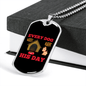 Dog Have His Day Puppy Necklace Stainless Steel or 18k Gold Dog Tag 24" Chain-Express Your Love Gifts