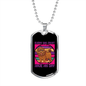 Dog Have His Day Purple Necklace Stainless Steel or 18k Gold Dog Tag 24" Chain-Express Your Love Gifts