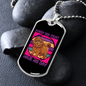 Dog Have His Day Purple Necklace Stainless Steel or 18k Gold Dog Tag 24" Chain-Express Your Love Gifts