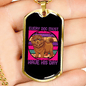 Dog Have His Day Purple Necklace Stainless Steel or 18k Gold Dog Tag 24" Chain-Express Your Love Gifts