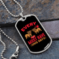 Dog Have His Day Red Necklace Stainless Steel or 18k Gold Dog Tag 24" Chain-Express Your Love Gifts
