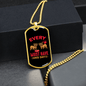 Dog Have His Day Red Necklace Stainless Steel or 18k Gold Dog Tag 24" Chain-Express Your Love Gifts
