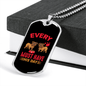 Dog Have His Day Red Necklace Stainless Steel or 18k Gold Dog Tag 24" Chain-Express Your Love Gifts