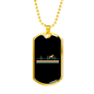 Dog Heartbeat Necklace Stainless Steel or 18k Gold Dog Tag 24" Chain-Express Your Love Gifts