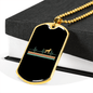 Dog Heartbeat Necklace Stainless Steel or 18k Gold Dog Tag 24" Chain-Express Your Love Gifts