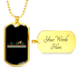 Dog Heartbeat Necklace Stainless Steel or 18k Gold Dog Tag 24" Chain-Express Your Love Gifts