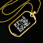 Dog House Pay The rent Necklace Stainless Steel or 18k Gold Dog Tag 24" Chain-Express Your Love Gifts