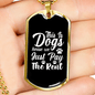 Dog House Pay The rent Necklace Stainless Steel or 18k Gold Dog Tag 24" Chain-Express Your Love Gifts