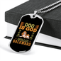Dog is God Necklace Stainless Steel or 18k Gold Dog Tag 24" Chain-Express Your Love Gifts