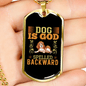 Dog is God Necklace Stainless Steel or 18k Gold Dog Tag 24" Chain-Express Your Love Gifts