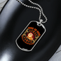 Dog is God Orange Necklace Stainless Steel or 18k Gold Dog Tag 24" Chain-Express Your Love Gifts
