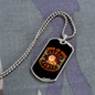 Dog is God Orange Necklace Stainless Steel or 18k Gold Dog Tag 24" Chain-Express Your Love Gifts