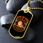 Dog is God Orange Necklace Stainless Steel or 18k Gold Dog Tag 24" Chain-Express Your Love Gifts