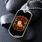 Dog is God Orange Necklace Stainless Steel or 18k Gold Dog Tag 24" Chain-Express Your Love Gifts
