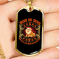 Dog is God Orange Necklace Stainless Steel or 18k Gold Dog Tag 24" Chain-Express Your Love Gifts