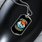 Dog is God Spelled Backward Blue Necklace Stainless Steel or 18k Gold Dog Tag 24" Chain-Express Your Love Gifts