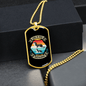 Dog is God Spelled Backward Blue Necklace Stainless Steel or 18k Gold Dog Tag 24" Chain-Express Your Love Gifts