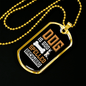 Dog is God Spelled Backward Brown Necklace Stainless Steel or 18k Gold Dog Tag 24" Chain-Express Your Love Gifts