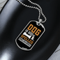 Dog is God Spelled Backward Brown Necklace Stainless Steel or 18k Gold Dog Tag 24" Chain-Express Your Love Gifts