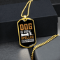 Dog is God Spelled Backward Brown Necklace Stainless Steel or 18k Gold Dog Tag 24" Chain-Express Your Love Gifts