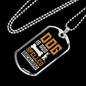 Dog is God Spelled Backward Brown Necklace Stainless Steel or 18k Gold Dog Tag 24" Chain-Express Your Love Gifts