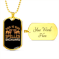 Dog is God Spelled Backward Bulldogs Necklace Stainless Steel or 18k Gold Dog Tag 24" Chain-Express Your Love Gifts