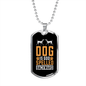 Dog is God Spelled Backward Dalmatian Necklace Stainless Steel or 18k Gold Dog Tag 24" Chain-Express Your Love Gifts