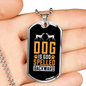 Dog is God Spelled Backward Dalmatian Necklace Stainless Steel or 18k Gold Dog Tag 24" Chain-Express Your Love Gifts