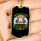 Dog is God Spelled Backward Green Necklace Stainless Steel or 18k Gold Dog Tag 24" Chain-Express Your Love Gifts