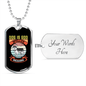 Dog is God Spelled Backward Husky Necklace Stainless Steel or 18k Gold Dog Tag 24" Chain-Express Your Love Gifts