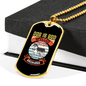 Dog is God Spelled Backward Husky Necklace Stainless Steel or 18k Gold Dog Tag 24" Chain-Express Your Love Gifts