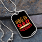 Dog Is God Spelled Backward Red Necklace Stainless Steel or 18k Gold Dog Tag 24" Chain-Express Your Love Gifts