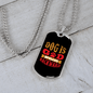 Dog Is God Spelled Backward Red Necklace Stainless Steel or 18k Gold Dog Tag 24" Chain-Express Your Love Gifts