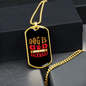 Dog Is God Spelled Backward Red Necklace Stainless Steel or 18k Gold Dog Tag 24" Chain-Express Your Love Gifts