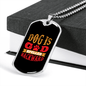 Dog Is God Spelled Backward Red Necklace Stainless Steel or 18k Gold Dog Tag 24" Chain-Express Your Love Gifts