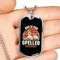 Dog Is God Spelled Backward Retro Necklace Stainless Steel or 18k Gold Dog Tag 24" Chain-Express Your Love Gifts