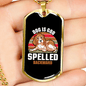 Dog Is God Spelled Backward Retro Necklace Stainless Steel or 18k Gold Dog Tag 24" Chain-Express Your Love Gifts