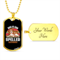 Dog Is God Spelled Backward Retro Necklace Stainless Steel or 18k Gold Dog Tag 24" Chain-Express Your Love Gifts