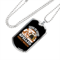 Dog Is God Spelled Backward White Necklace Stainless Steel or 18k Gold Dog Tag 24" Chain-Express Your Love Gifts