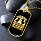 Dog Is God Spelled Backward Yellow Necklace Stainless Steel or 18k Gold Dog Tag 24" Chain-Express Your Love Gifts