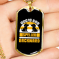Dog Is God Spelled Backward Yellow Necklace Stainless Steel or 18k Gold Dog Tag 24" Chain-Express Your Love Gifts