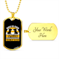 Dog Is God Spelled Backward Yellow Necklace Stainless Steel or 18k Gold Dog Tag 24" Chain-Express Your Love Gifts