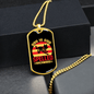 Dog Is God Spelled Backward Yellow Red Necklace Stainless Steel or 18k Gold Dog Tag 24" Chain-Express Your Love Gifts
