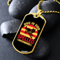 Dog Is God Spelled Backward Yellow Red Necklace Stainless Steel or 18k Gold Dog Tag 24" Chain-Express Your Love Gifts
