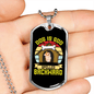 Dog is God Spelled Backwards Yellow Necklace Stainless Steel or 18k Gold Dog Tag 24" Chain-Express Your Love Gifts