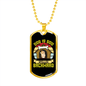 Dog is God Spelled Backwards Yellow Necklace Stainless Steel or 18k Gold Dog Tag 24" Chain-Express Your Love Gifts