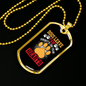 Dog Leaves Paw Prints Necklace Stainless Steel or 18k Gold Dog Tag 24" Chain-Express Your Love Gifts