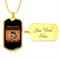 Dog Life Coach Head Necklace Stainless Steel or 18k Gold Dog Tag 24" Chain-Express Your Love Gifts
