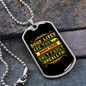 Dog Life is Short Their Fault Necklace Stainless Steel or 18k Gold Dog Tag 24" Chain-Express Your Love Gifts